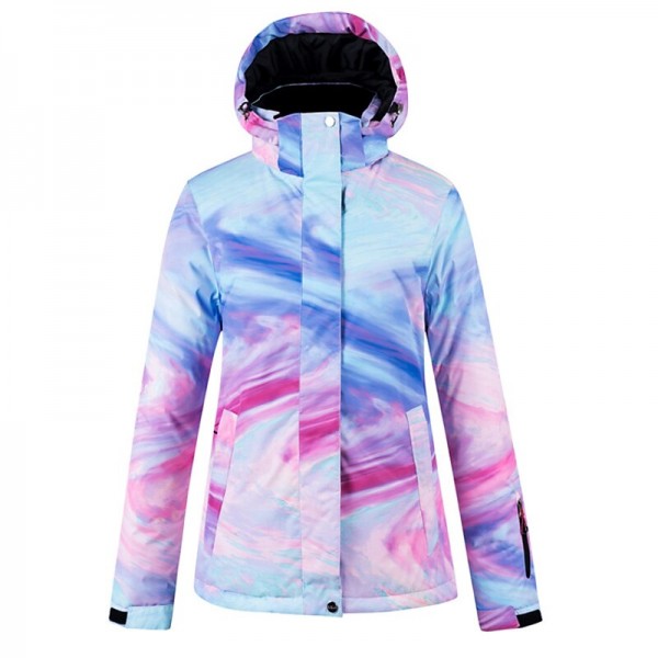 ARCTIC QUEEN Women&#039;s Ski Jacket Outdoor Winter Thermal Warm Waterproof Windproof Breathable Detachable Hood Jacket for Snowboarding Ski Mountain / Cotton