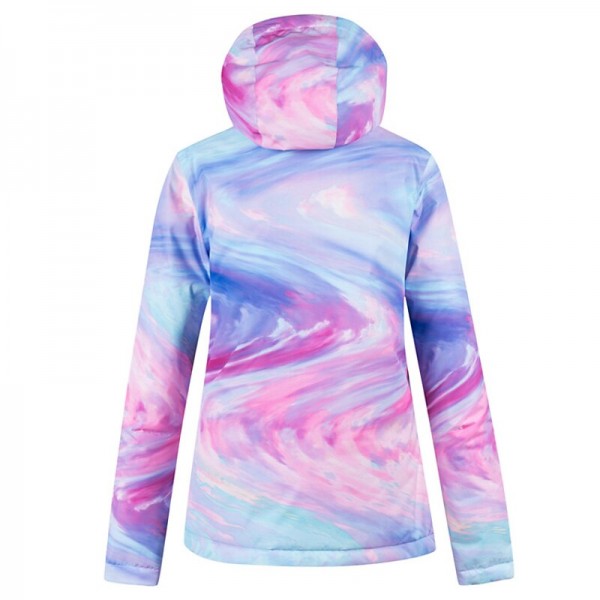 ARCTIC QUEEN Women&#039;s Ski Jacket Outdoor Winter Thermal Warm Waterproof Windproof Breathable Detachable Hood Jacket for Snowboarding Ski Mountain / Cotton