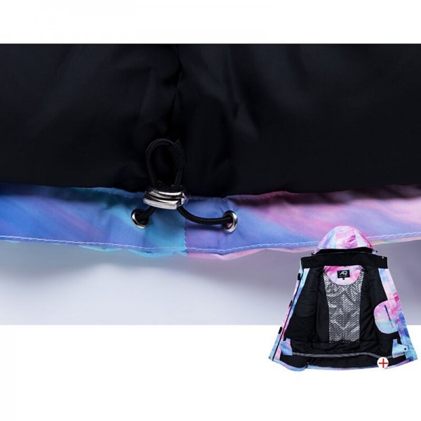 ARCTIC QUEEN Women&#039;s Ski Jacket Outdoor Winter Thermal Warm Waterproof Windproof Breathable Detachable Hood Jacket for Snowboarding Ski Mountain / Cotton