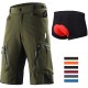 Arsuxeo Men's Bike Shorts Cycling MTB Shorts with Removable 3D Padded Underwear Summer Baggy Shorts Loose Fit Quick Dry Waterproof Zipper Sports Dark Grey Black Army Green Mountain Bike Arsuxeo Men's Bike Shorts Cycling MTB Shorts with Removable 3D Padded Underwear Summer Baggy Shorts Loose Fit Quick Dry Waterproof Zipper Sports Dark Grey Black Army Green Mountain Bike