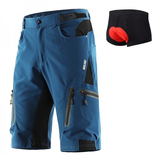 Arsuxeo Men's Bike Shorts Cycling MTB Shorts with Removable 3D Padded Underwear Summer Baggy Shorts Loose Fit Quick Dry Waterproof Zipper Sports Dark Grey Black Army Green Mountain Bike Arsuxeo Men's Bike Shorts Cycling MTB Shorts with Removable 3D Padded Underwear Summer Baggy Shorts Loose Fit Quick Dry Waterproof Zipper Sports Dark Grey Black Army Green Mountain Bike