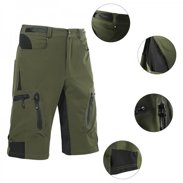 Arsuxeo Men's Bike Shorts Cycling MTB Shorts with Removable 3D Padded Underwear Summer Baggy Shorts Loose Fit Quick Dry Waterproof Zipper Sports Dark Grey Black Army Green Mountain Bike Arsuxeo Men's Bike Shorts Cycling MTB Shorts with Removable 3D Padded Underwear Summer Baggy Shorts Loose Fit Quick Dry Waterproof Zipper Sports Dark Grey Black Army Green Mountain Bike