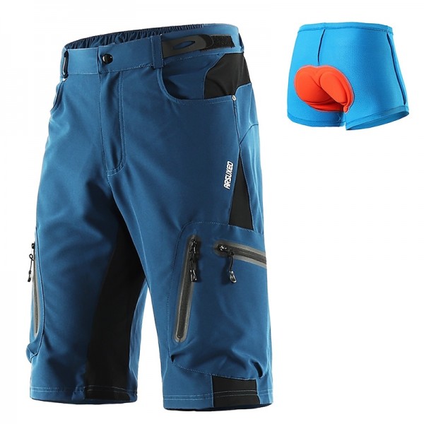 Arsuxeo Men's Bike Shorts Cycling MTB Shorts with Removable 3D Padded Underwear Summer Baggy Shorts Loose Fit Quick Dry Waterproof Zipper Sports Dark Grey Black Army Green Mountain Bike Arsuxeo Men's Bike Shorts Cycling MTB Shorts with Removable 3D Padded Underwear Summer Baggy Shorts Loose Fit Quick Dry Waterproof Zipper Sports Dark Grey Black Army Green Mountain Bike