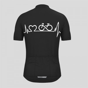 21Grams Men&#039;s Cycling Jersey Short Sleeve Bike Top with 3 Rear Pockets Mountain Bike MTB Road Bike Cycling Breathable Moisture Wicking Quick Dry Reflective Strips Black White Pink Graphic Polyester