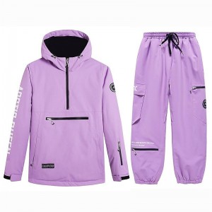 ARCTIC QUEEN Men&#039;s Women&#039;s Ski Jacket with Pants Ski Suit Outdoor Winter Thermal Warm Waterproof Windproof Breathable Hooded Clothing Suit for Skiing Snowboarding Winter Sports