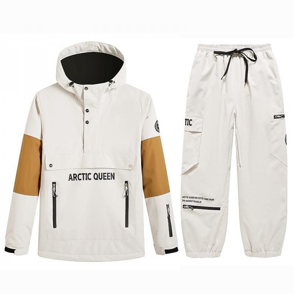 ARCTIC QUEEN Men's Women's Ski Jacket with Pants Ski Suit Outdoor Winter Thermal Warm Waterproof Windproof Breathable Hooded Clothing Suit for Skiing Snowboarding Winter Sports ARCTIC QUEEN Men's Women's Ski Jacket with Pants Ski Suit Outdoor Winter Thermal Warm Waterproof Windproof Breathable Hooded Clothing Suit for Skiing Snowboarding Winter Sports