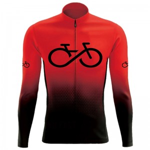 21Grams Men&#039;s Cycling Jersey Long Sleeve Bike Jersey Top with 3 Rear Pockets Mountain Bike MTB Road Bike Cycling Breathable Moisture Wicking Quick Dry Reflective Strips Black Yellow Red Gradient