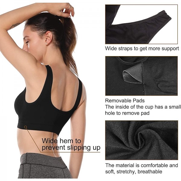 2 Pack Underwear Women's Plus Size Deep U Comfortable Beauty Back Yoga Vest with Pads No Steel Ring Gathered Shock-proof Sports Bra 2 Pack Underwear Women's Plus Size Deep U Comfortable Beauty Back Yoga Vest with Pads No Steel Ring Gathered Shock-proof Sports Bra