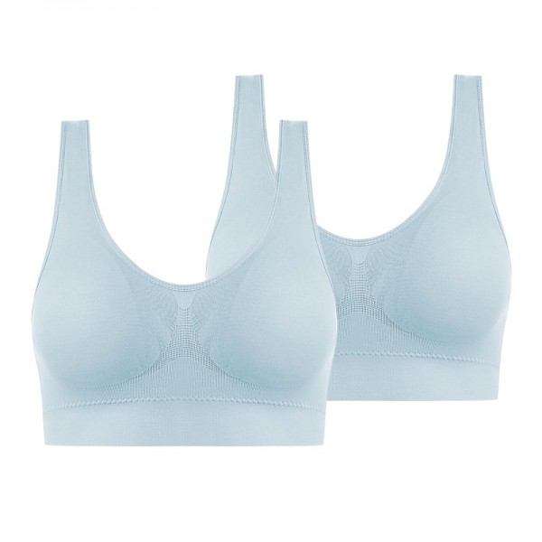 2 Pack Underwear Women's Plus Size Deep U Comfortable Beauty Back Yoga Vest with Pads No Steel Ring Gathered Shock-proof Sports Bra 2 Pack Underwear Women's Plus Size Deep U Comfortable Beauty Back Yoga Vest with Pads No Steel Ring Gathered Shock-proof Sports Bra
