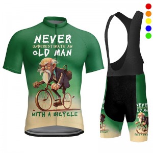 Men&#039;s Cycling Jersey with Bib Shorts Short Sleeve Mountain Bike MTB Road Bike Cycling Red Royal Blue Blue Bike Quick Dry Moisture Wicking Spandex Sports Geometric Funny Clothing Apparel