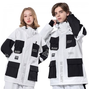 Men&#039;s Women&#039;s Ski Jacket Outdoor Winter Thermal Warm Reflective Waterproof Windproof Jacket for Snowboarding Ski Winter Sports