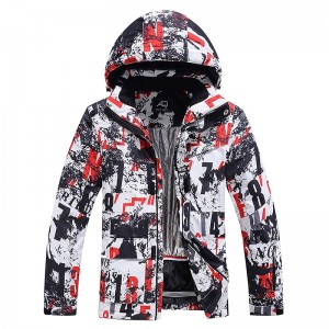 Men&#039;s Ski Jacket Outdoor Winter Thermal Warm Windproof Breathable Detachable Hood Windbreaker Winter Jacket for Skiing Camping / Hiking Snowboarding Ski
