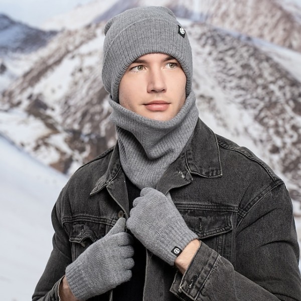 Men's Women's Hat Scarf Gloves Set Outdoor Winter Thermal Warm Windproof for Skiing Camping / Hiking Snowboarding Ski Men's Women's Hat Scarf Gloves Set Outdoor Winter Thermal Warm Windproof for Skiing Camping / Hiking Snowboarding Ski