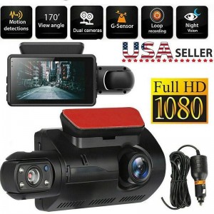 A68 1080p New Design / HD / 360° monitoring Car DVR 150 Degree Wide Angle 3 inch IPS Dash Cam with Night Vision / G-Sensor / motion detection 4 infrared LEDs Car Recorder