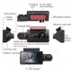 A68 1080p New Design / HD / 360° monitoring Car DVR 150 Degree Wide Angle 3 inch IPS Dash Cam with Night Vision / G-Sensor / motion detection 4 infrared LEDs Car Recorder