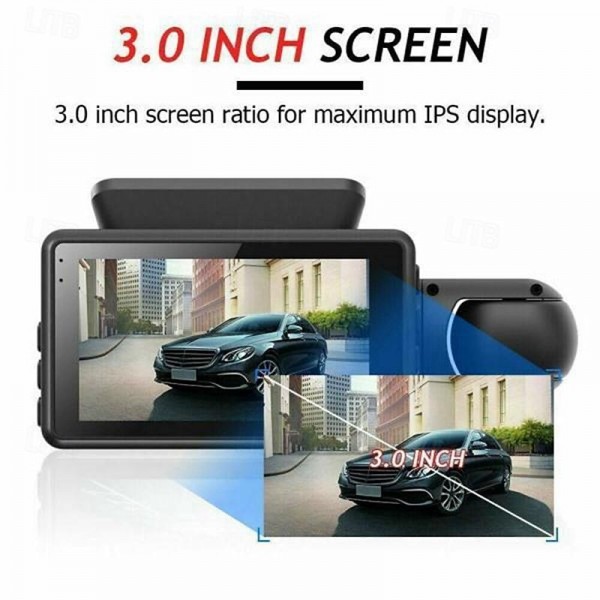 A68 1080p New Design / HD / 360° monitoring Car DVR 150 Degree Wide Angle 3 inch IPS Dash Cam with Night Vision / G-Sensor / motion detection 4 infrared LEDs Car Recorder