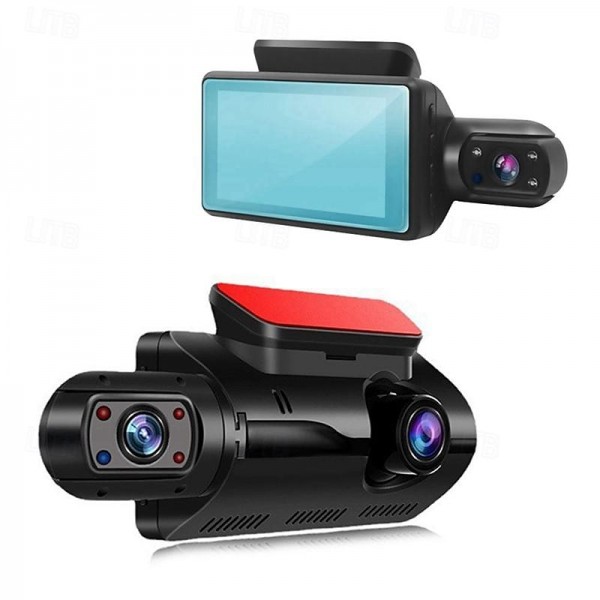 A68 1080p New Design / HD / 360° monitoring Car DVR 150 Degree Wide Angle 3 inch IPS Dash Cam with Night Vision / G-Sensor / motion detection 4 infrared LEDs Car Recorder