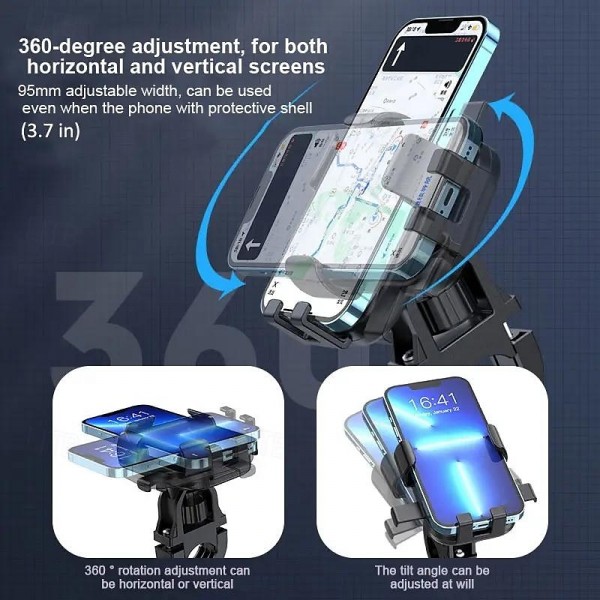 Electric Rider Rack Motorcycle Mobile Phone Stand Shockproof Battery Bike Bike Takeout Rider Navigation Stand Electric Rider Rack Motorcycle Mobile Phone Stand Shockproof Battery Bike Bike Takeout Rider Navigation Stand