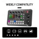 DJ Equipment Microphone Sound Card Console Studio Sound Card Kit Cable Phone Mixing Computer Live Voice Mixer F998 Sound Card DJ Equipment Microphone Sound Card Console Studio Sound Card Kit Cable Phone Mixing Computer Live Voice Mixer F998 Sound Card