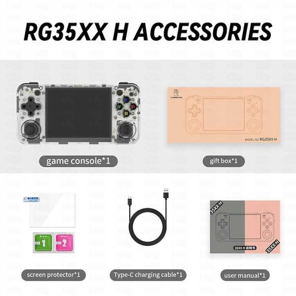 ANBERNIC RG35XX H Handheld Game Console, 3.5 Inch HD Screen Portable Audio Video Player, Double Rocker Handheld Retro Game Console