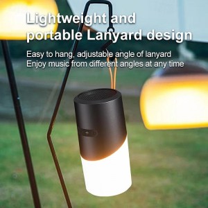 Outdoor RGB Lamp Sound Box Portable TWS Stereo Surround Bluetooth Speaker IPX5 Waterproof Subwoofer Support Tf Card Music Player