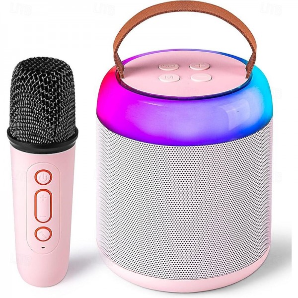 Mini Karaoke Machine with 1 Wireless Microphones for Kids Adults Portable Bluetooth Speaker Toy for Girls and Boys 2 4 5 6 7 8 9 10 12 Year Old Girl Birthday Gift Home Party Ideas Mini Karaoke Machine with 1 Wireless Microphones for Kids Adults Portable Bluetooth Speaker Toy for Girls and Boys 2 4 5 6 7 8 9 10 12 Year Old Girl Birthday Gift Home Party Ideas