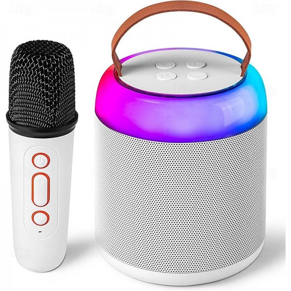 Mini Karaoke Machine with 1 Wireless Microphones for Kids Adults Portable Bluetooth Speaker Toy for Girls and Boys 2 4 5 6 7 8 9 10 12 Year Old Girl Birthday Gift Home Party Ideas Mini Karaoke Machine with 1 Wireless Microphones for Kids Adults Portable Bluetooth Speaker Toy for Girls and Boys 2 4 5 6 7 8 9 10 12 Year Old Girl Birthday Gift Home Party Ideas