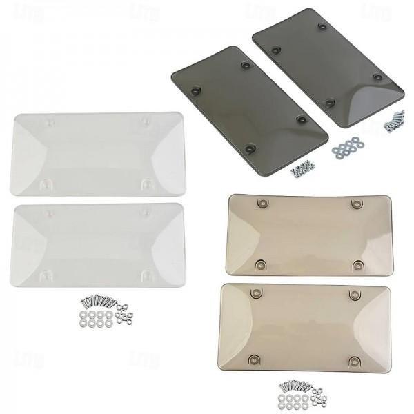 2pcs License Plate Cover Black Reflective Anti Speed Red Light Toll Camera Stopper License Plate Cover Car License Frame Parts 2pcs License Plate Cover Black Reflective Anti Speed Red Light Toll Camera Stopper License Plate Cover Car License Frame Parts