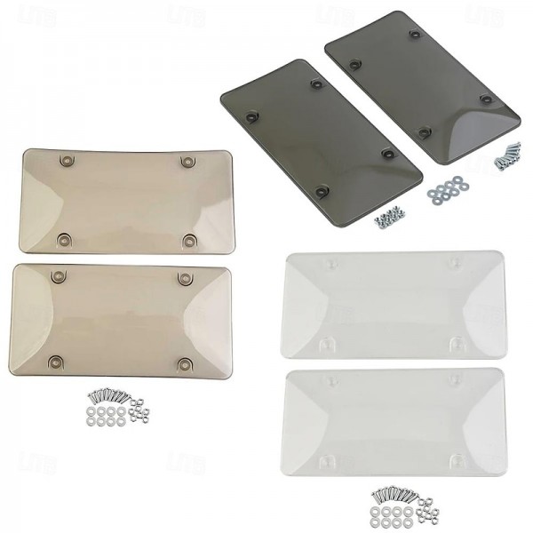 2pcs License Plate Cover Black Reflective Anti Speed Red Light Toll Camera Stopper License Plate Cover Car License Frame Parts 2pcs License Plate Cover Black Reflective Anti Speed Red Light Toll Camera Stopper License Plate Cover Car License Frame Parts
