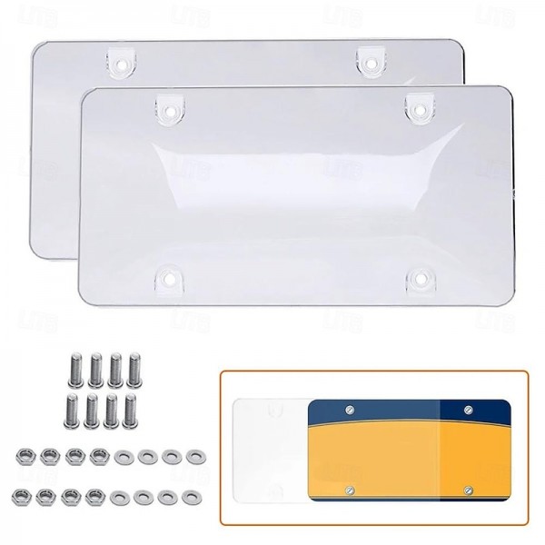 2pcs License Plate Cover Black Reflective Anti Speed Red Light Toll Camera Stopper License Plate Cover Car License Frame Parts 2pcs License Plate Cover Black Reflective Anti Speed Red Light Toll Camera Stopper License Plate Cover Car License Frame Parts