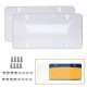 2pcs License Plate Cover Black Reflective Anti Speed Red Light Toll Camera Stopper License Plate Cover Car License Frame Parts 2pcs License Plate Cover Black Reflective Anti Speed Red Light Toll Camera Stopper License Plate Cover Car License Frame Parts