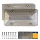 2pcs License Plate Cover Black Reflective Anti Speed Red Light Toll Camera Stopper License Plate Cover Car License Frame Parts 2pcs License Plate Cover Black Reflective Anti Speed Red Light Toll Camera Stopper License Plate Cover Car License Frame Parts