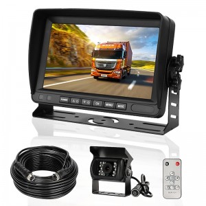 Rear View Camera Kit with 7 LCD Monitor 120 Wide Angle Rearview Camera IP68 Waterproof 18IR Night Vision Reversing Camera for Truck Trailer Bus Van Agriculture Heavy Transport (9-32V) Rear View Camera Kit with 7 LCD Monitor 120 Wide Angle Rearview Camera IP68 Waterproof 18IR Night Vision Reversing Camera for Truck Trailer Bus Van Agriculture Heavy Transport (9-32V)