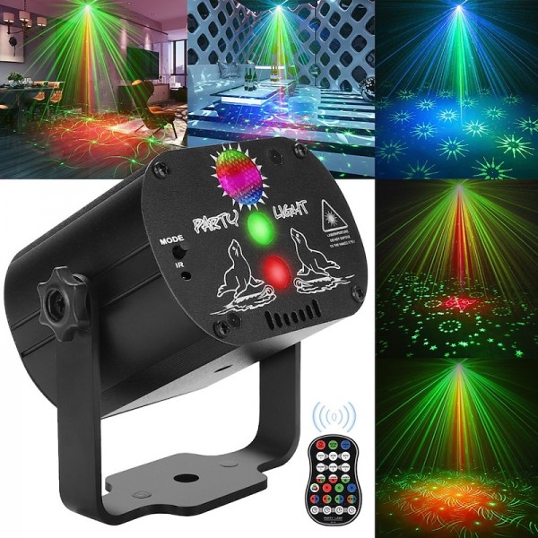 DJ Disco Stage Party Lights Laser Strobe Lights LED Sound Activated 60 Patterns RGB Flash Projector with Remote Control for Christmas Halloween Pub KTV Bar Dance Gift Birthday Christmas Gift DJ Disco Stage Party Lights Laser Strobe Lights LED Sound Activated 60 Patterns RGB Flash Projector with Remote Control for Christmas Halloween Pub KTV Bar Dance Gift Birthday Christmas Gift