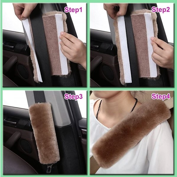 Authentic Sheepskin Car Seat Belt Pad 2 Pack Soft Seat belt cover for Shoulder Pad Neck Cushion Protector Car Accessories by Genuine Natural Merino Wool Authentic Sheepskin Car Seat Belt Pad 2 Pack Soft Seat belt cover for Shoulder Pad Neck Cushion Protector Car Accessories by Genuine Natural Merino Wool