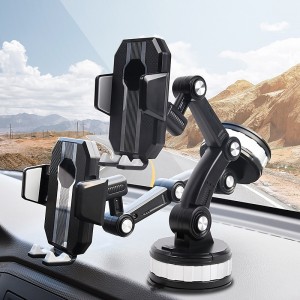 Car Phone Holder Mount Cell Phone Holder Car Solid &amp; Durable Car Phone Holder Mount for Dashboard Windshield Long Arm Strong Suction Cell Phone Car Mount Thick Case for iPhone Samsung etc All Phones