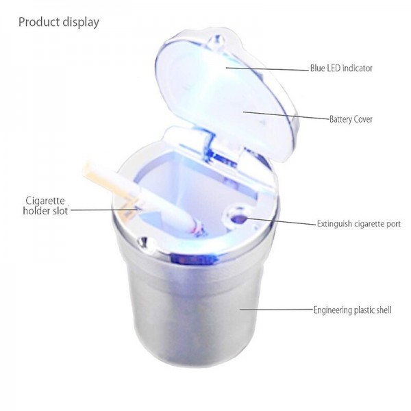 Car Ashtray Portable Detachable Stainless Auto Vehicle Cigarette Ashtray Ash with Blue LED Light Indicator Smokeless for Car Cup Holder Home Office Car Interior Accessories 1PCS Car Ashtray Portable Detachable Stainless Auto Vehicle Cigarette Ashtray Ash with Blue LED Light Indicator Smokeless for Car Cup Holder Home Office Car Interior Accessories 1PCS