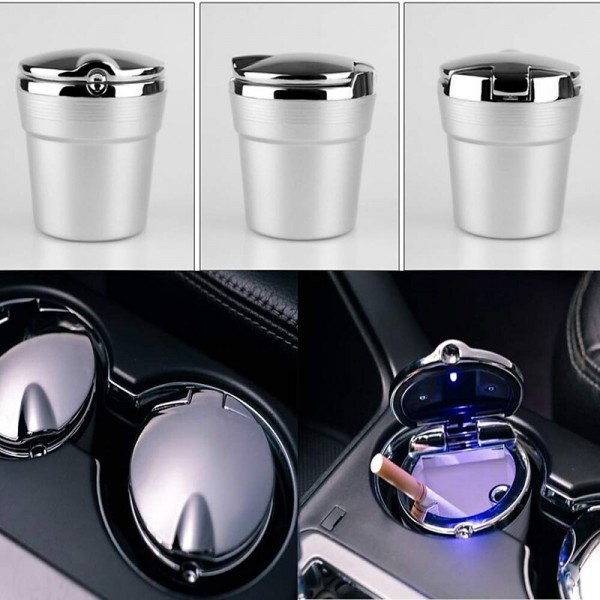Car Ashtray Portable Detachable Stainless Auto Vehicle Cigarette Ashtray Ash with Blue LED Light Indicator Smokeless for Car Cup Holder Home Office Car Interior Accessories 1PCS Car Ashtray Portable Detachable Stainless Auto Vehicle Cigarette Ashtray Ash with Blue LED Light Indicator Smokeless for Car Cup Holder Home Office Car Interior Accessories 1PCS