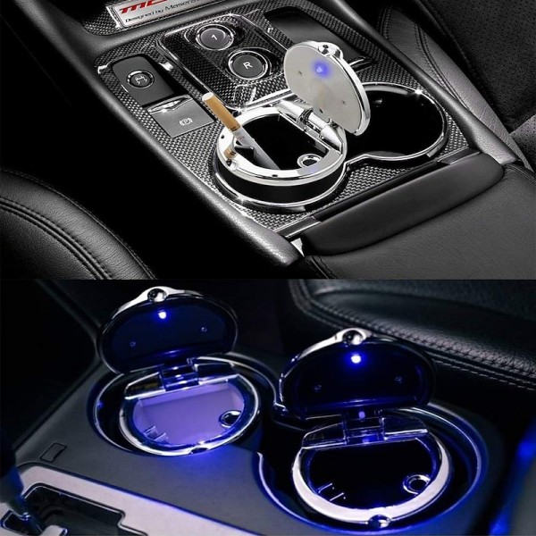 Car Ashtray Portable Detachable Stainless Auto Vehicle Cigarette Ashtray Ash with Blue LED Light Indicator Smokeless for Car Cup Holder Home Office Car Interior Accessories 1PCS Car Ashtray Portable Detachable Stainless Auto Vehicle Cigarette Ashtray Ash with Blue LED Light Indicator Smokeless for Car Cup Holder Home Office Car Interior Accessories 1PCS
