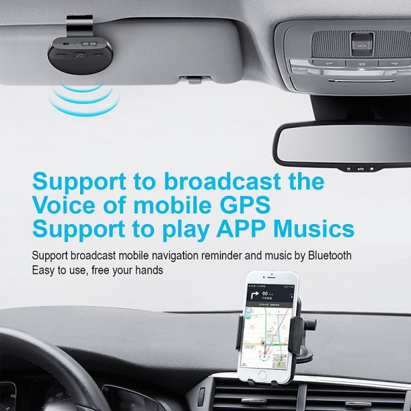 Bluetooth Car Kit Handsfree Bluetooth 5.0 Speakerphone Wireless MP3 Music Player with Microphone Auto Power On / Connect Bluetooth Car Kit Handsfree Bluetooth 5.0 Speakerphone Wireless MP3 Music Player with Microphone Auto Power On / Connect