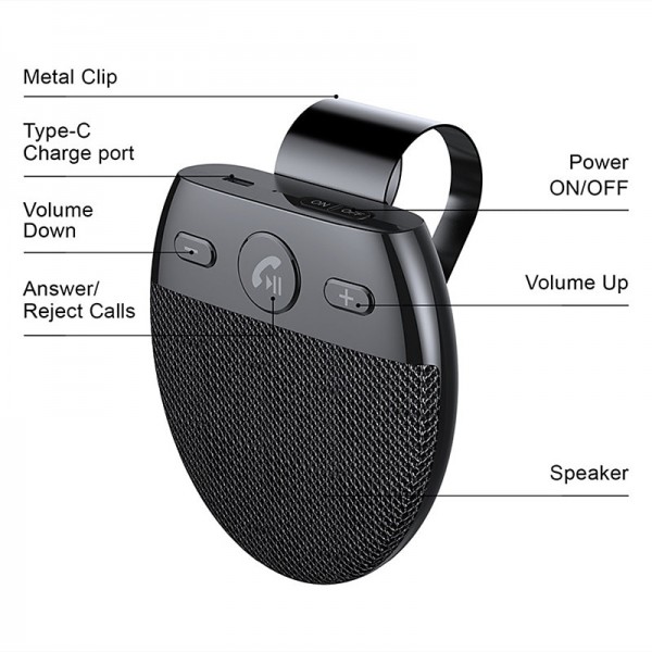 Bluetooth Car Kit Handsfree Bluetooth 5.0 Speakerphone Wireless MP3 Music Player with Microphone Auto Power On / Connect Bluetooth Car Kit Handsfree Bluetooth 5.0 Speakerphone Wireless MP3 Music Player with Microphone Auto Power On / Connect