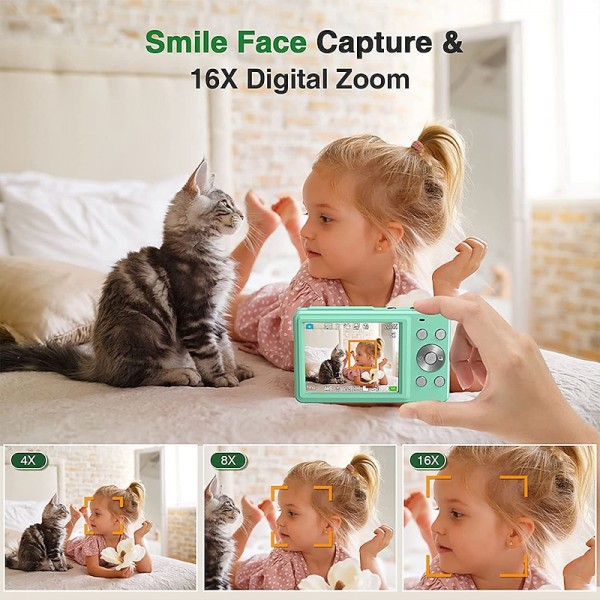 Digital Camera 1080P 44MP Vlogging Camera with LCD Screen 16X Zoom Compact Portable Mini Rechargeable Camera Gifts for Students Teens Adults Girls Boys Digital Camera 1080P 44MP Vlogging Camera with LCD Screen 16X Zoom Compact Portable Mini Rechargeable Camera Gifts for Students Teens Adults Girls Boys