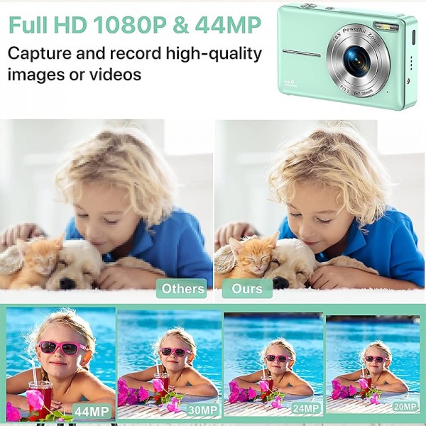 Digital Camera 1080P 44MP Vlogging Camera with LCD Screen 16X Zoom Compact Portable Mini Rechargeable Camera Gifts for Students Teens Adults Girls Boys Digital Camera 1080P 44MP Vlogging Camera with LCD Screen 16X Zoom Compact Portable Mini Rechargeable Camera Gifts for Students Teens Adults Girls Boys