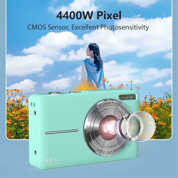 Digital Camera 1080P 44MP Vlogging Camera with LCD Screen 16X Zoom Compact Portable Mini Rechargeable Camera Gifts for Students Teens Adults Girls Boys Digital Camera 1080P 44MP Vlogging Camera with LCD Screen 16X Zoom Compact Portable Mini Rechargeable Camera Gifts for Students Teens Adults Girls Boys