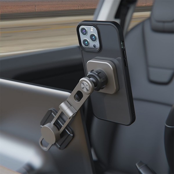 Magnetic Phone Mount Invisible Design for Car Tesla Model 3/Y/X/S Phone HolderStrong MagnetFoldable and Extendable Telescopic armFree Rotation Laptop Phone Holder Suitable for Dashboard Screens Magnetic Phone Mount Invisible Design for Car Tesla Model 3/Y/X/S Phone HolderStrong MagnetFoldable and Extendable Telescopic armFree Rotation Laptop Phone Holder Suitable for Dashboard Screens