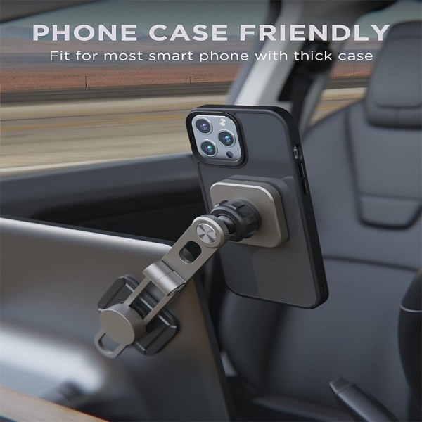 Magnetic Phone Mount Invisible Design for Car Tesla Model 3/Y/X/S Phone HolderStrong MagnetFoldable and Extendable Telescopic armFree Rotation Laptop Phone Holder Suitable for Dashboard Screens Magnetic Phone Mount Invisible Design for Car Tesla Model 3/Y/X/S Phone HolderStrong MagnetFoldable and Extendable Telescopic armFree Rotation Laptop Phone Holder Suitable for Dashboard Screens