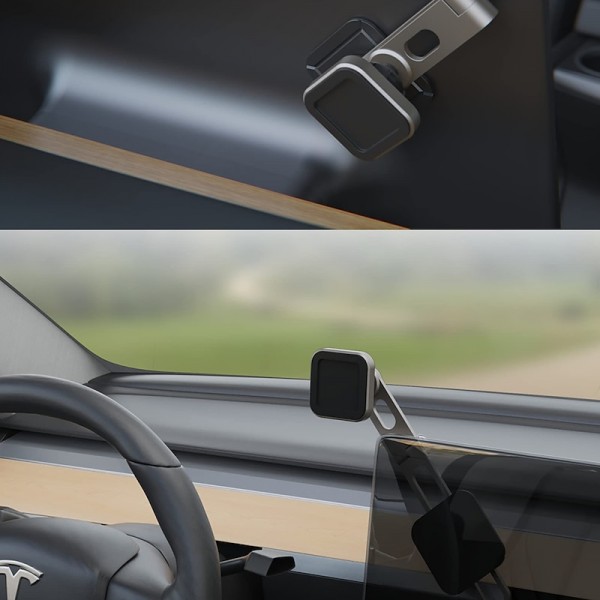Magnetic Phone Mount Invisible Design for Car Tesla Model 3/Y/X/S Phone HolderStrong MagnetFoldable and Extendable Telescopic armFree Rotation Laptop Phone Holder Suitable for Dashboard Screens Magnetic Phone Mount Invisible Design for Car Tesla Model 3/Y/X/S Phone HolderStrong MagnetFoldable and Extendable Telescopic armFree Rotation Laptop Phone Holder Suitable for Dashboard Screens