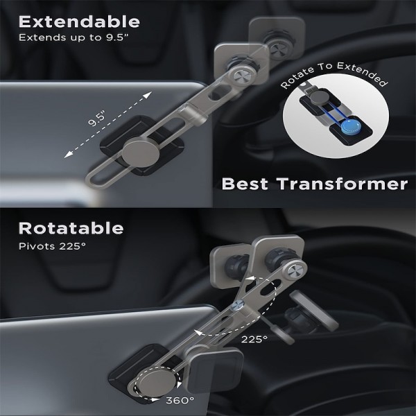 Magnetic Phone Mount Invisible Design for Car Tesla Model 3/Y/X/S Phone HolderStrong MagnetFoldable and Extendable Telescopic armFree Rotation Laptop Phone Holder Suitable for Dashboard Screens Magnetic Phone Mount Invisible Design for Car Tesla Model 3/Y/X/S Phone HolderStrong MagnetFoldable and Extendable Telescopic armFree Rotation Laptop Phone Holder Suitable for Dashboard Screens