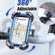 Joyroom Motorcycle Phone Mount, [1s Auto Lock][100mph Military Anti-Shake] Bike Phone Holder for Bicycle, [10s Quick Install] Handlebar Phone Mount, Compatible with iPhone, Samsung, All Cell Phone