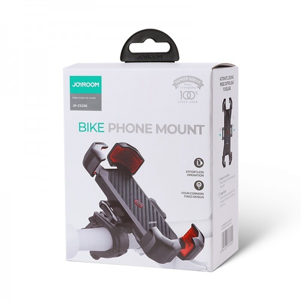 Joyroom Motorcycle Phone Mount, [1s Auto Lock][100mph Military Anti-Shake] Bike Phone Holder for Bicycle, [10s Quick Install] Handlebar Phone Mount, Compatible with iPhone, Samsung, All Cell Phone